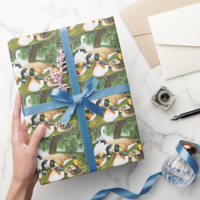 Papel De Presente Patos e aves de capoeira (Presentear)
