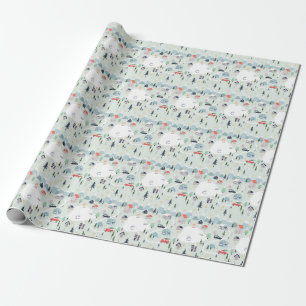 Papel De Presente Pátria de inverno: Natal do Urso Polar