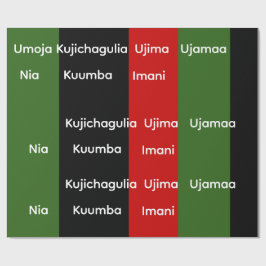 Papel De Presente Patrimônio Africano Princípios Nguzo Saba Kwanzaa