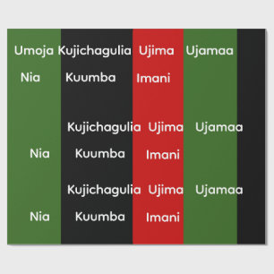 Papel De Presente Patrimônio Africano Princípios Nguzo Saba Kwanzaa