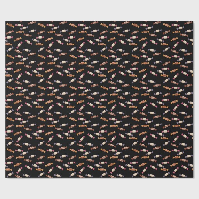 Papel De Presente patrón de diseño de dulces de halloween (Aberto)