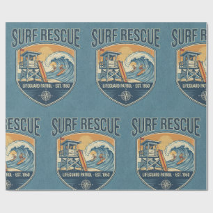 Papel De Presente Patrulha de Salvamento de Surf Est 1950