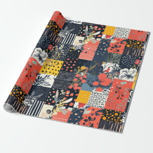 Papel De Presente Patterno Floral Vintage (7)