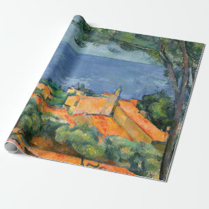 Papel De Presente Paul Cezanne - L'Estaque com Telhados Vermelhos