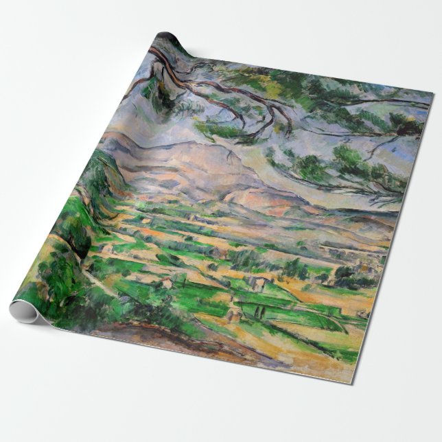 Papel De Presente Paul Cezanne - Mont Sainte-Victoire e pinheiro Gra (Desenrolado)