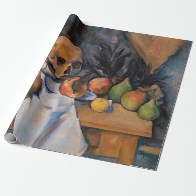 Papel De Presente Paul Cezanne - Natureza Morta com Caveira (Desenrolado)