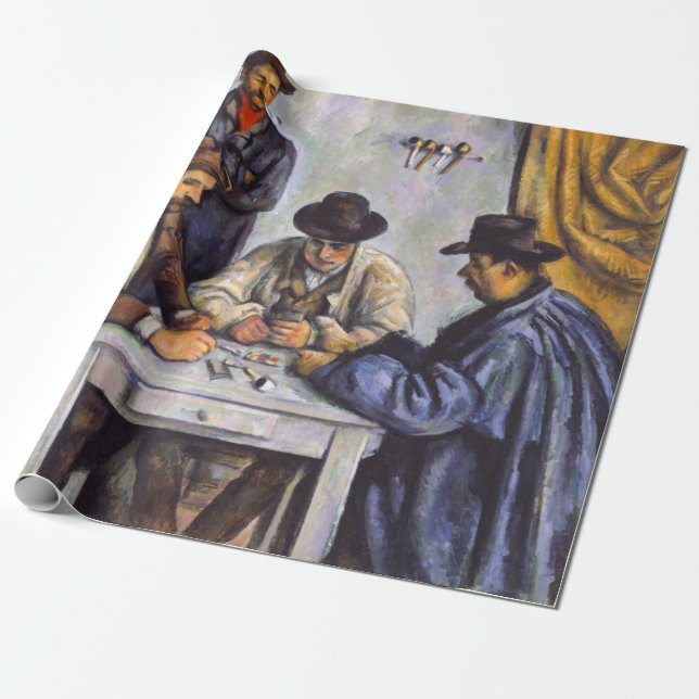 Papel De Presente Paul Cezanne - Os Jogadores De Cartão (Desenrolado)