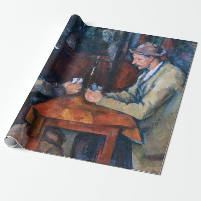 Papel De Presente Paul Cezanne - Os Jogadores de Cartas (Desenrolado)