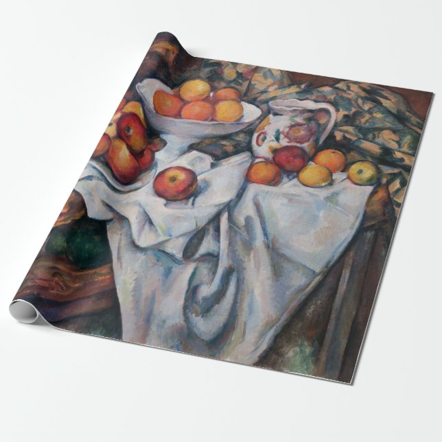 Papel De Presente Paul Cezanne - Vida Estática, Maçãs e Laranjas (Desenrolado)