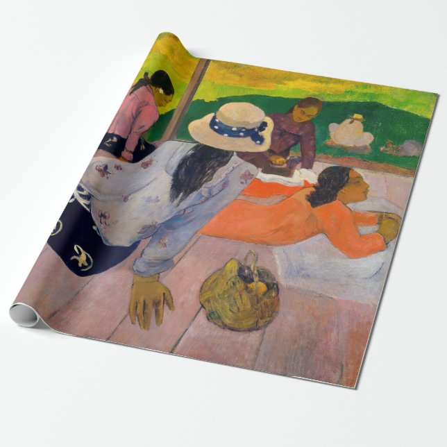 Papel De Presente Paul Gauguin - A Siesta (Desenrolado)