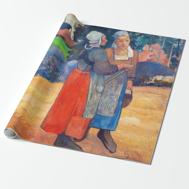 Papel De Presente Paul Gauguin - Paysannes Bretons (Desenrolado)