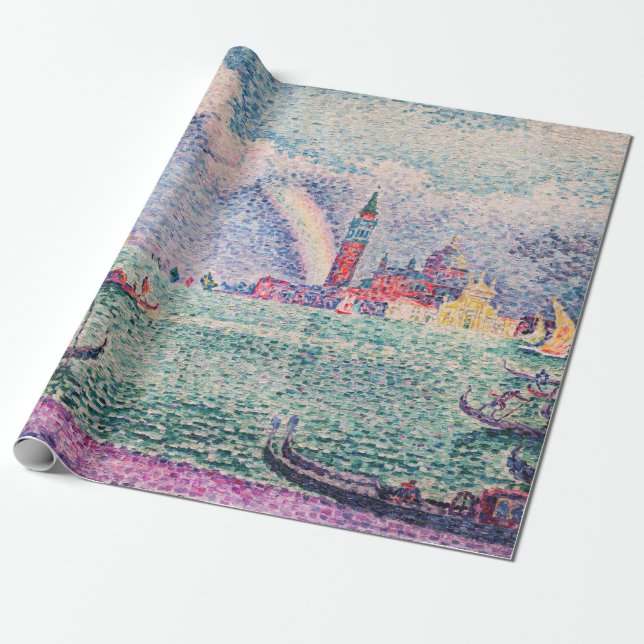 Papel De Presente Paul Signac - Arco-Íris, Veneza (Desenrolado)