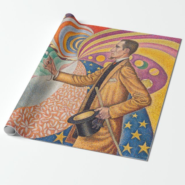 Papel De Presente Paul Signac - Retrato de M Felix Feneon, Opus 217 (Desenrolado)