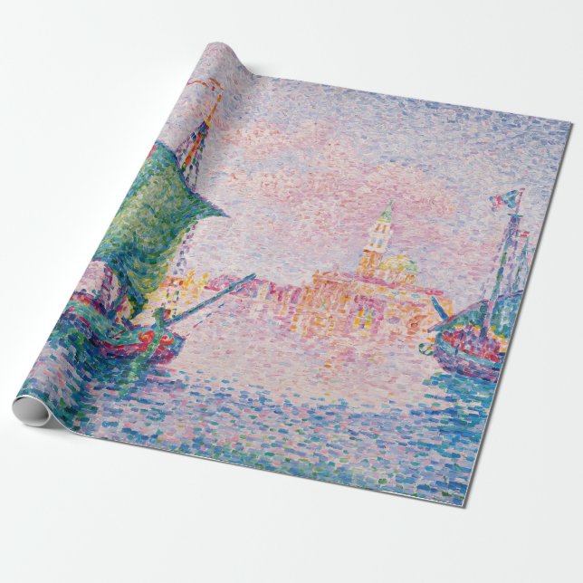 Papel De Presente Paul Signac - Veneza, A Nuvem Rosa (Desenrolado)