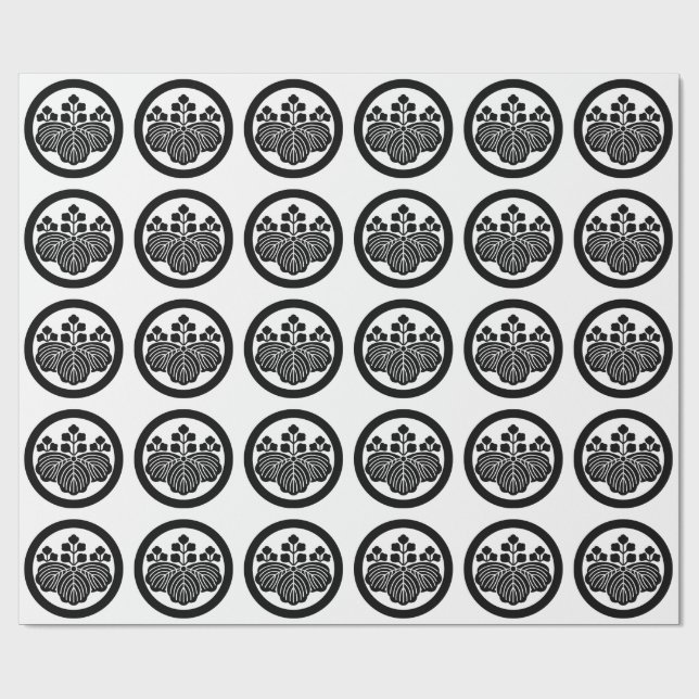 Papel De Presente Paulownia com 5-3 florescências em círculo (Aberto)