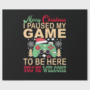 Papel De Presente Pauso meu jogo para estar aqui no Natal