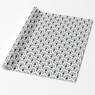 Papel De Presente pavão exótico retro de india