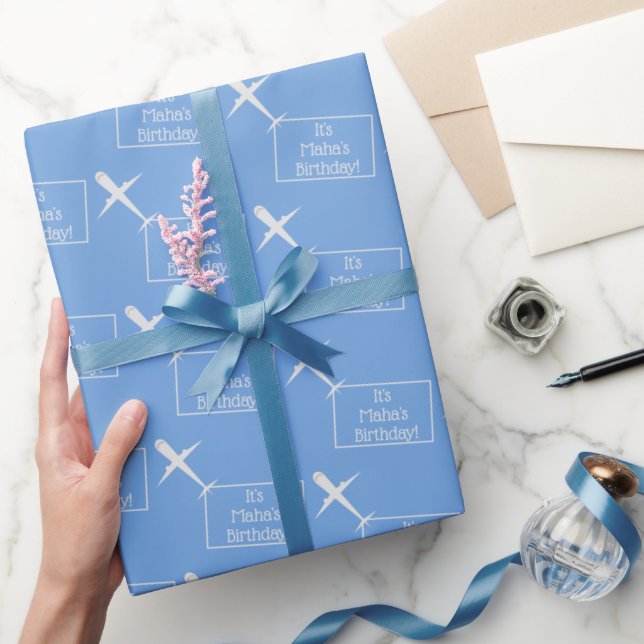 Papel De Presente Pavilhão de Aniversário Personalizado Voador de Av (Presentear)