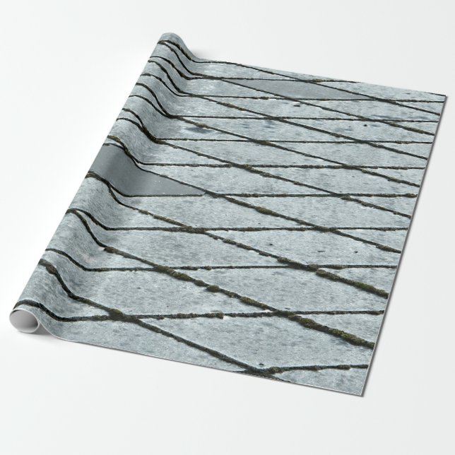 Papel De Presente pavimento de betão cinza (Desenrolado)