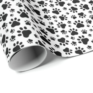 Papel De Presente Paw Prints Gift Wrapping Paper