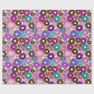 Papel De Presente Paz Amor e Donuts
