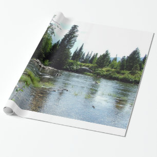 Papel De Presente paz da natureza - rio claro, árvores...