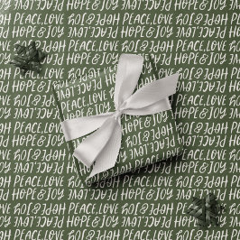 Papel De Presente Paz de Férias, amor, esperança, alegria, escreva N