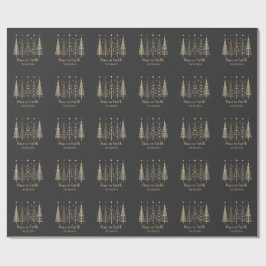 Papel De Presente Paz na Terra Minimalista do Natal