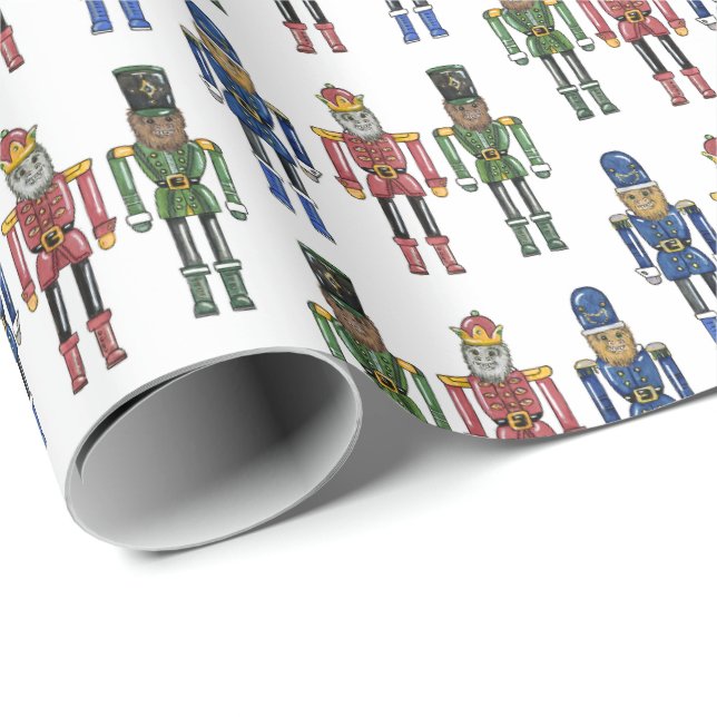Papel De Presente Pé Grande quebra-nozes (Ponta do rolo)