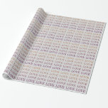Papel De Presente Peach Pink Ombro Love<br><div class="desc">Peach Pink Ombre Adoro palavras inspiradoras chá de panela de arte</div>