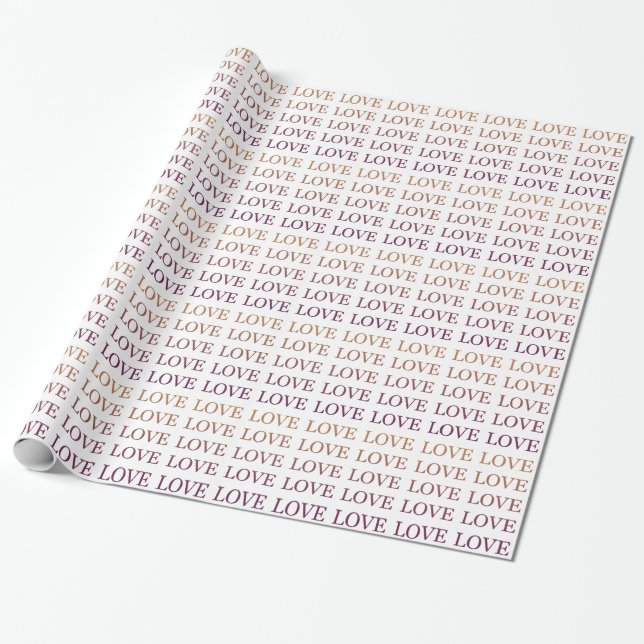 Papel De Presente Peach Pink Ombro Love (Desenrolado)