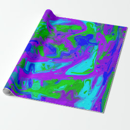 Papel De Presente Peacock Abstrato Watercolor