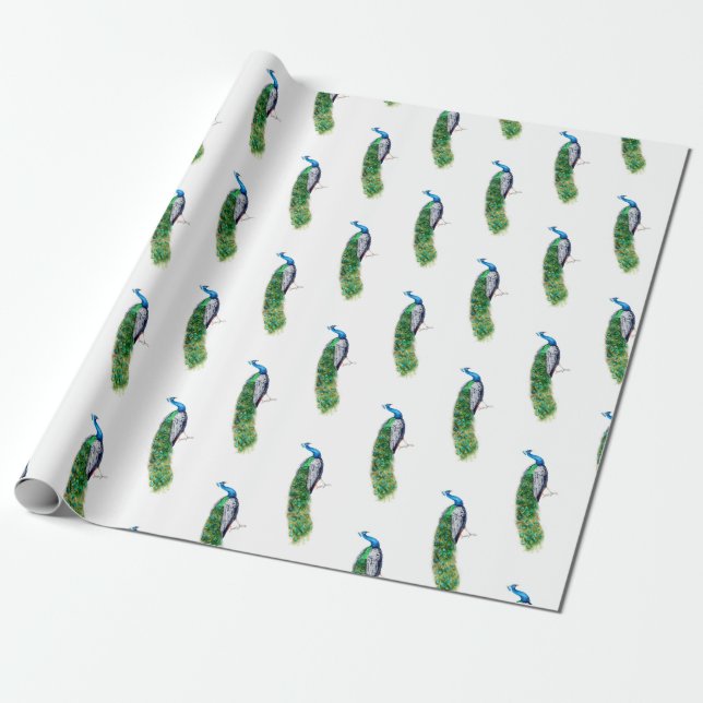 Papel De Presente Peacock bonito (Desenrolado)