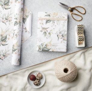 Papel De Presente Pearl Blush Floral Elegance Pattern ID989