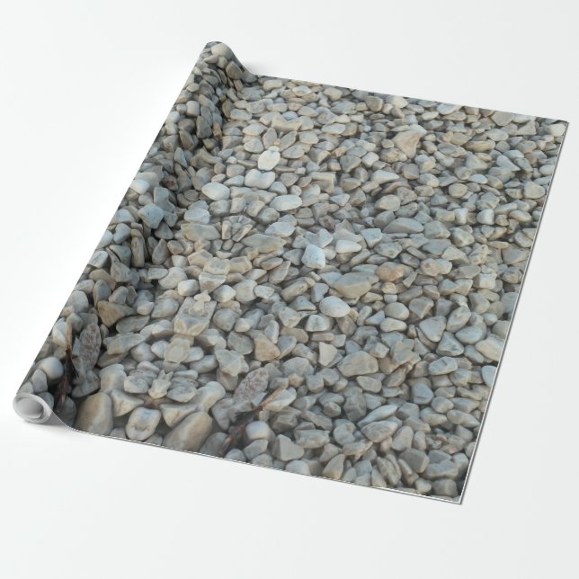 Papel De Presente Pebbles on Beach Stone Photoics (Desenrolado)