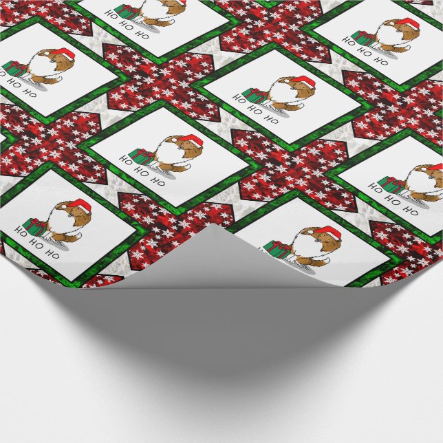 Papel De Presente Pecuária Shetland de Santa Hat (sable) de Natal (Ponta)