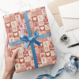 Papel De Presente Pedaço Doce Desenhado à Mão - Rolo de Papel de Emb