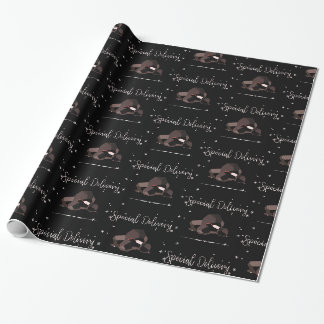 Papel De Presente Pedaços Sarcásticos de Entrega Especial de Carvão