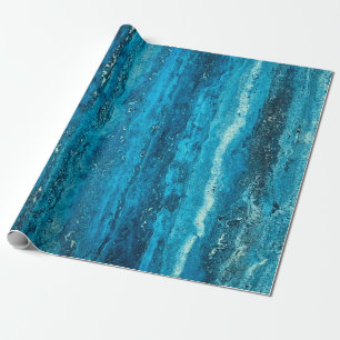 Papel De Presente Pedra-mármore azul