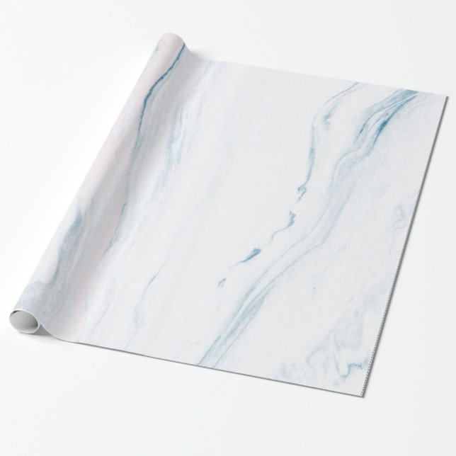 Papel De Presente Pedra Simples Branco Marble (Desenrolado)