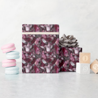 Papel De Presente Pedras Preciosas Burgundy