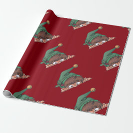 Papel De Presente Peeking Elf Holiday