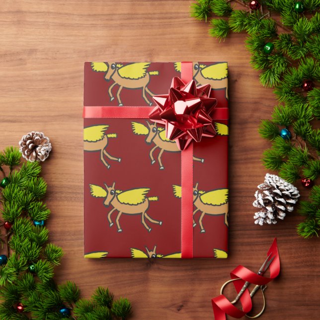 Papel De Presente Pégaso (Presente de Natal)
