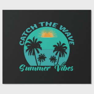 Papel De Presente Pegue a Onda Vibrações de Verão