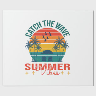 Papel De Presente Pegue a Onda Vibrações de Verão