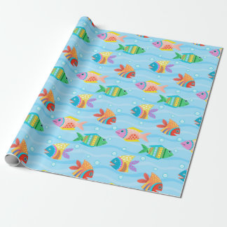 Papel De Presente Peixe Arco-Íris