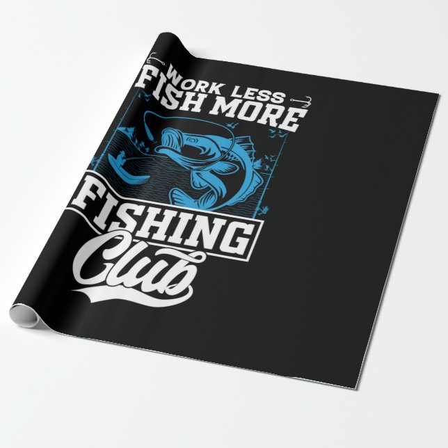 Papel De Presente Peixe Trabalha Menos Peixe Mais (Desenrolado)