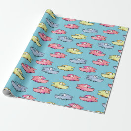 Papel De Presente Peixes coloridos nadando felizes