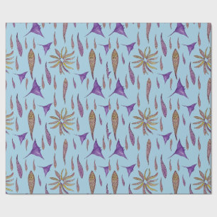 Papel De Presente Peixes e Raios