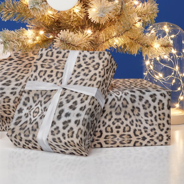 Papel De Presente pele de na moda-leopardo com pele de animais com p (Feriados)